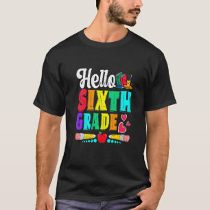 Hallo Niedliche Jungen der sechsten Klasse Kinder T-Shirt