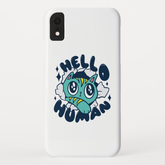 Hallo Niedliche Katze Case-Mate iPhone Hülle (Rückseite)