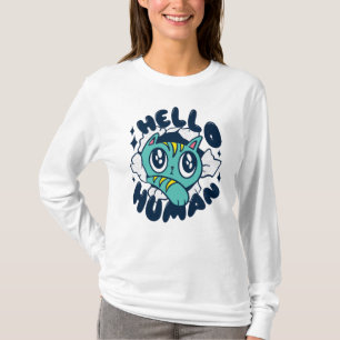 Hallo Niedliche Katze T-Shirt