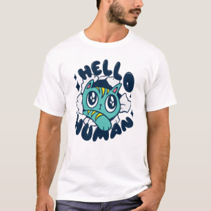 Hallo Niedliche Katze T-Shirt