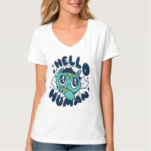 Hallo Niedliche Katze T-Shirt