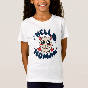 Hallo Niedliche Katze T-Shirt
