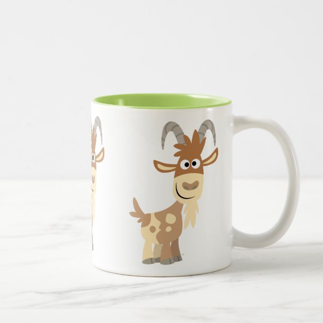 Hallo! Niedlicher Cartoon Zweifarbige Tasse (Rechts)