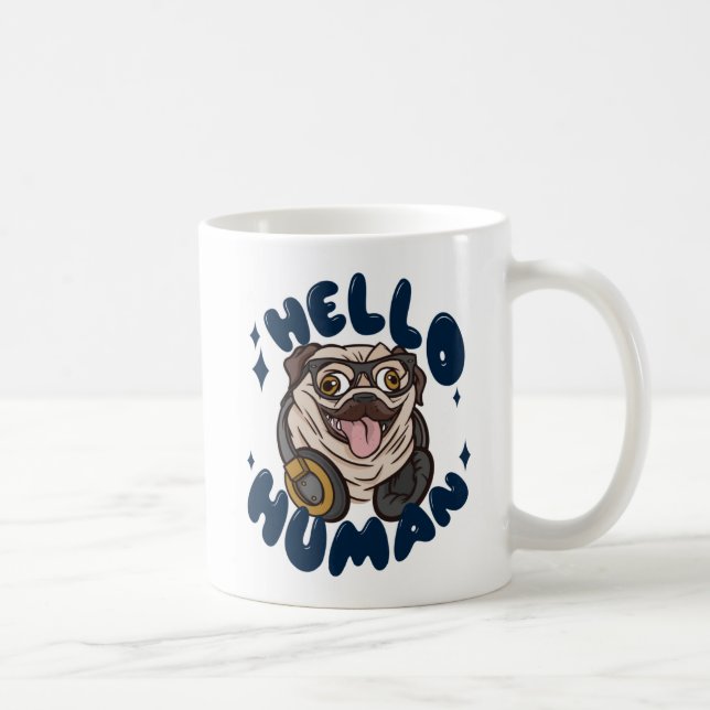 Hallo, Niedlicher Hund Kaffeetasse (Rechts)