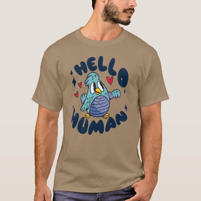 Hallo niedlicher Mensch T-Shirt (Vorderseite)