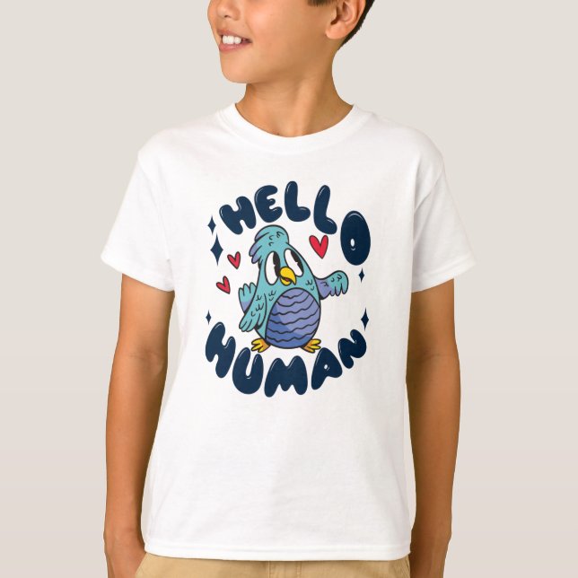 Hallo niedlicher Mensch T-Shirt (Vorderseite)