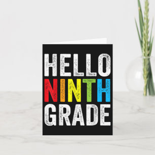 Hallo Ninth Grade Shirt, zurück zur Schule Lehrer Karte