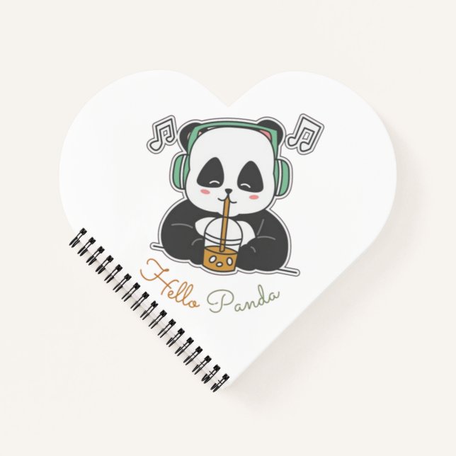 Hallo Panda Notizbuch (Vorderseite)