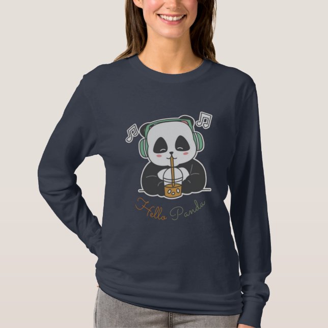 Hallo Panda T-Shirt (Vorderseite)