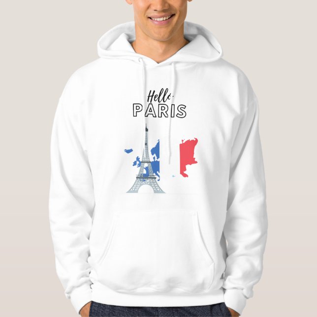 Hallo Paris Hoodie (Vorderseite)