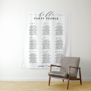 Hallo Party Leute Hochzeitskarte Wandteppich