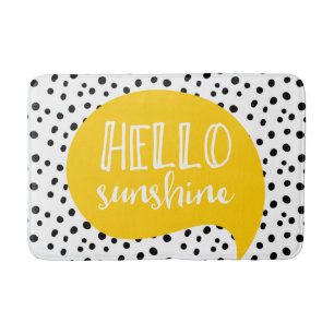 Hallo pickelige gelbe Badmatte des Sonnenscheins Badematte
