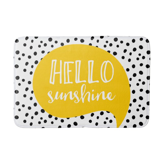 Hallo pickelige gelbe Badmatte des Sonnenscheins Badematte (Vorderseite)