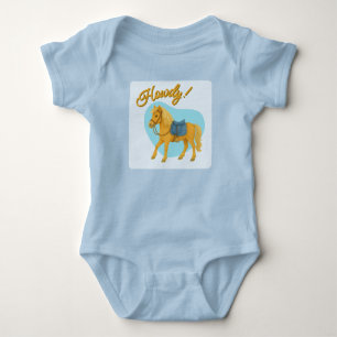 Hallo! Pony Jersey Body/T-Shirt   Kleidung Baby Strampler