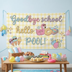 Hallo Poolparty Gelber Caro Banner