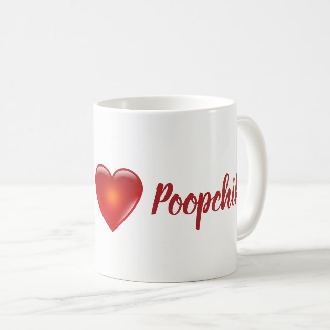 Hallo Poopchik! Herz-Tasse vom Kuchen Raisa Kaffeetasse (VorderseiteRechts)