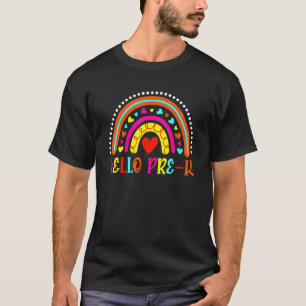 Hallo Pre K Boho Regenbogenlehrer Kids Back To Sch T-Shirt