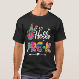 Hallo Pre K Gefärbte Krawatte Leopard Coole Kinder T-Shirt