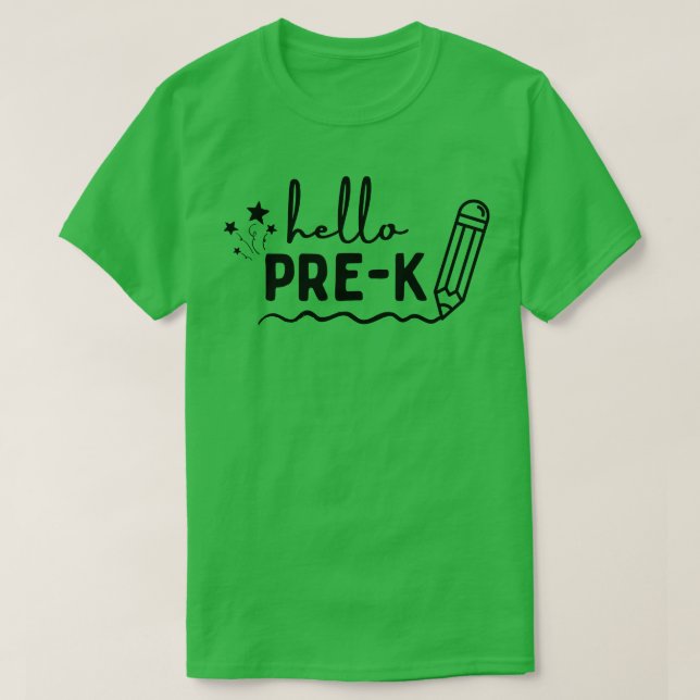 Hallo Pre K Grad 6 T-Shirt (Design vorne)