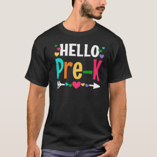 Hallo Pre-K-Lehrerin Studentin zurück zur Schule 2 T-Shirt
