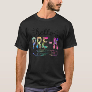 Hallo Pre K Leopard Pencil Team Pre K Lehrer T-Shirt