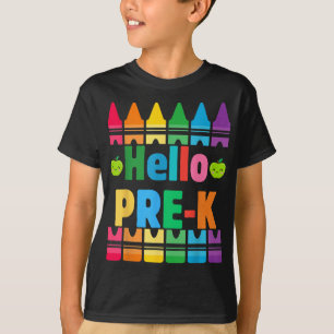 Hallo Pre-k Pencils Zurück zum Lehrer Student T-Shirt