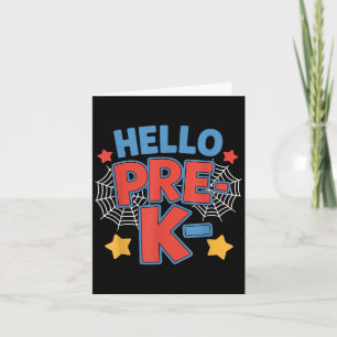 Hallo Pre-k Preschool Squad Spider Zurück zur Schu Karte