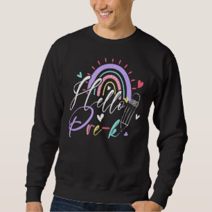 Hallo Pre-K Rainbow Team Hallo Preschool Rocks Squ Sweatshirt