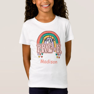 Hallo Pre-K Regenbogen Start Pre K Back to School T-Shirt