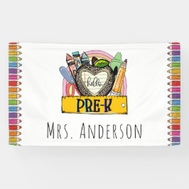 Hallo Pre-k Zurück zur Schule Klassenzimmer Banner