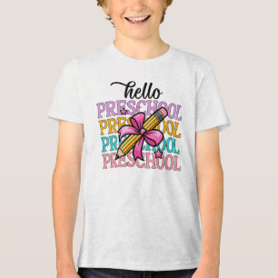 Hallo Preschool Colorado Lehrerin Stift Tri-Blend Shirt
