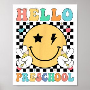 Hallo Preschool Lehrer Kinder Team Pre-k Pre K Bac Poster
