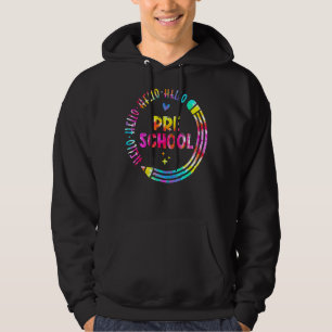 Hallo Preschool Lehrer Schüler Stift zurück Hoodie