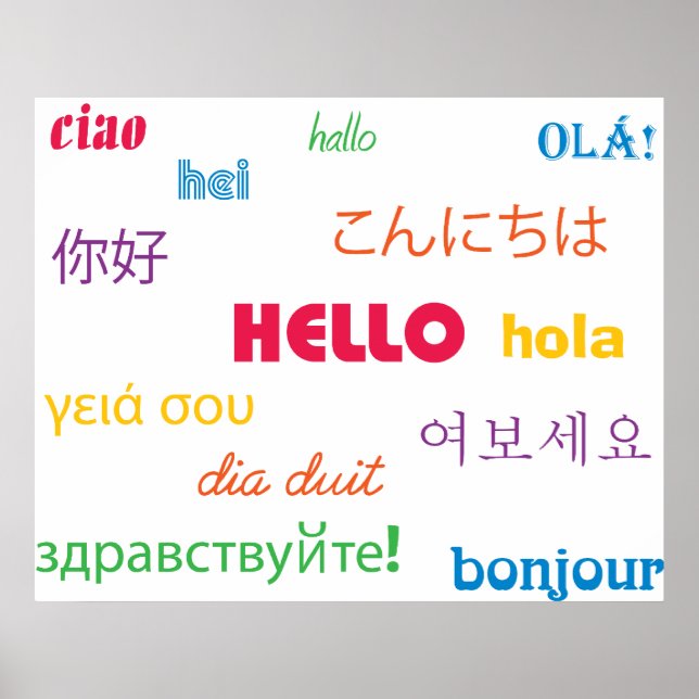 Hallo Print Poster (Vorne)