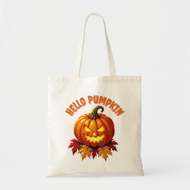 Hallo Pumpkin Autumn Halloween Tragetasche (Vorne)
