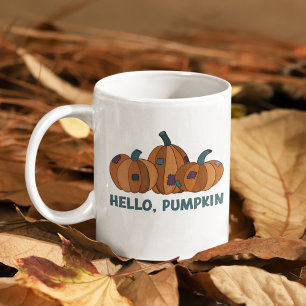 Hallo, Pumpkin Fall Herbst Grafik Kaffeetasse