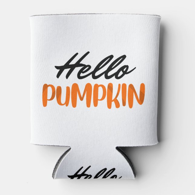 Hallo Pumpkin Fall Herbst Herbst Dosenkühler (Vorderseite)