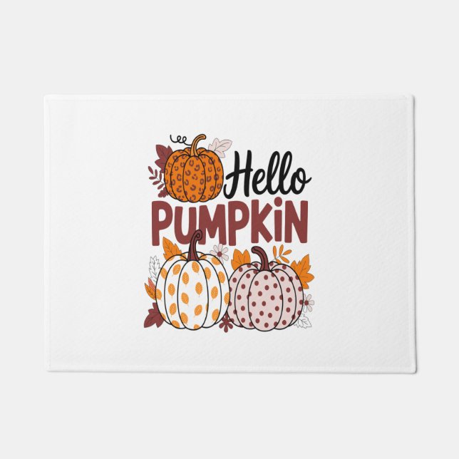 Hallo Pumpkin Png, Fall Vibes Fußmatte (Vorderseite)