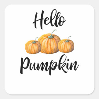 Hallo Pumpkin Quadratischer Aufkleber