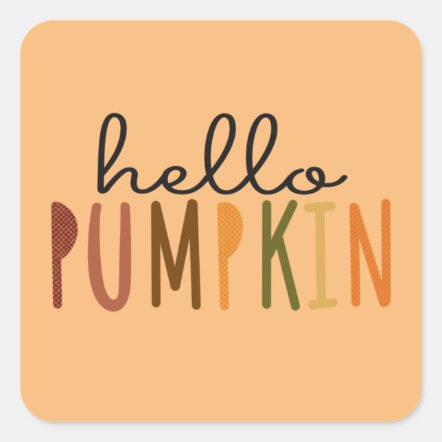 Hallo Pumpkin Sticker (Vorderseite)