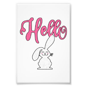 Hallo Rabbit  Niedliches Geschenk für Sonnenliebh Fotodruck