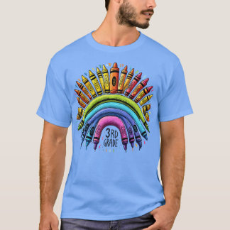 Hallo Rainbow Leopard 3. Klasse Zurück zur Schulbü T-Shirt