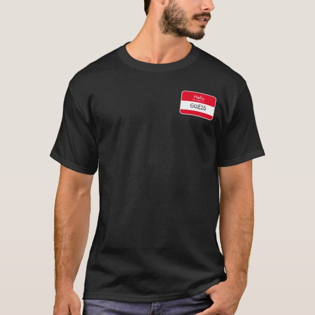 Hallo ... Rating Name Tag T-Shirt (Vorderseite)