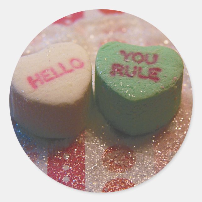 Hallo, Regel Runder Aufkleber (Vorderseite)