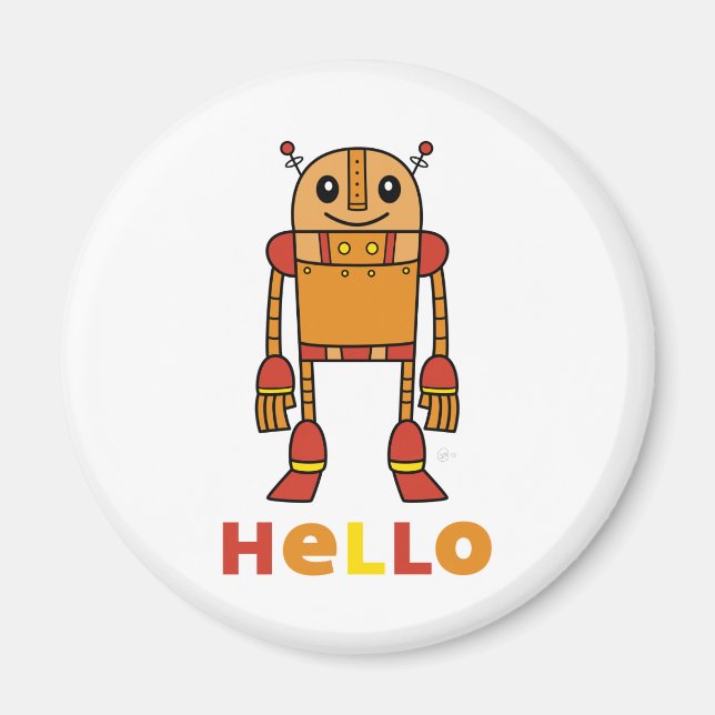 Hallo Robot - Magnet (Vorne)