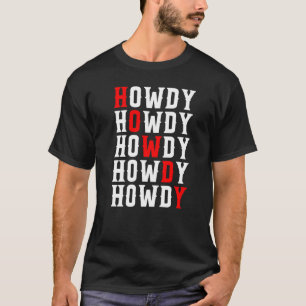 Hallo Rodeo Western Retro Vintage Land Südstaaten T-Shirt