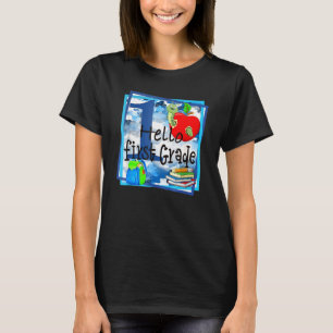Hallo Rucksack-Lehrer der ersten Klasse zurück zu T-Shirt