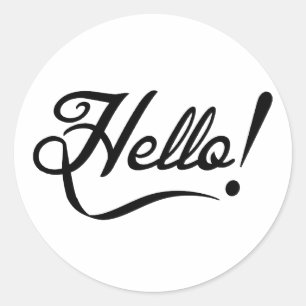 Hallo Runder Aufkleber