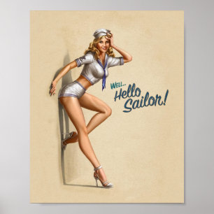 Hallo Sailor Vintages Button-Up Poster