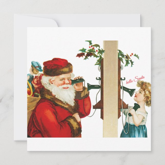 Hallo Santa Feiertagskarte (Vorderseite)